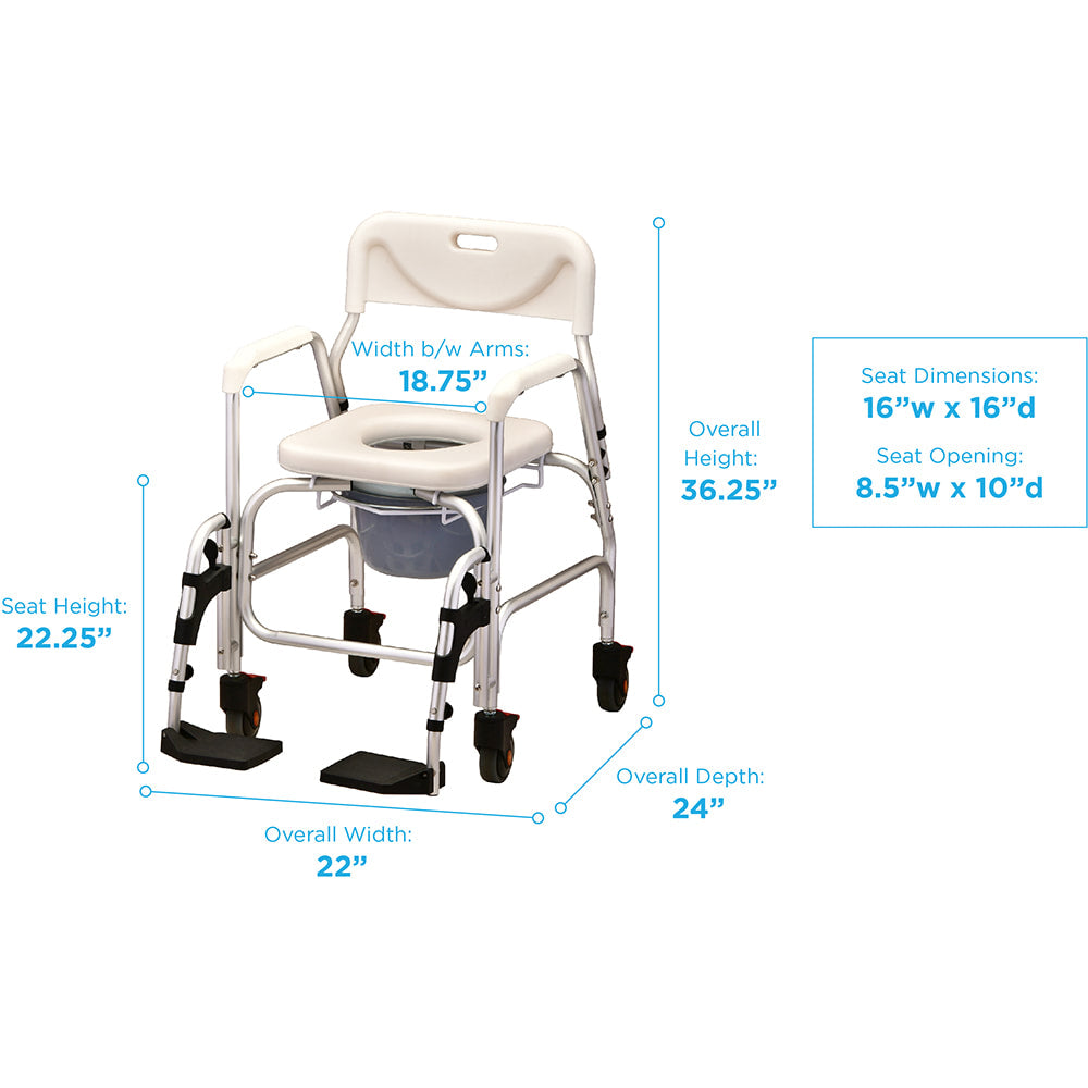 Deluxe Shower Chair and Commode