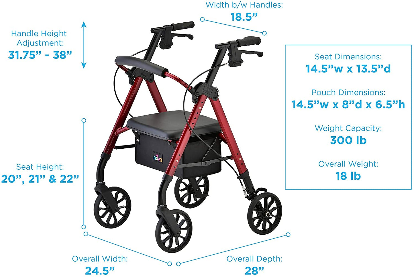 Star 8 Rolling Walker