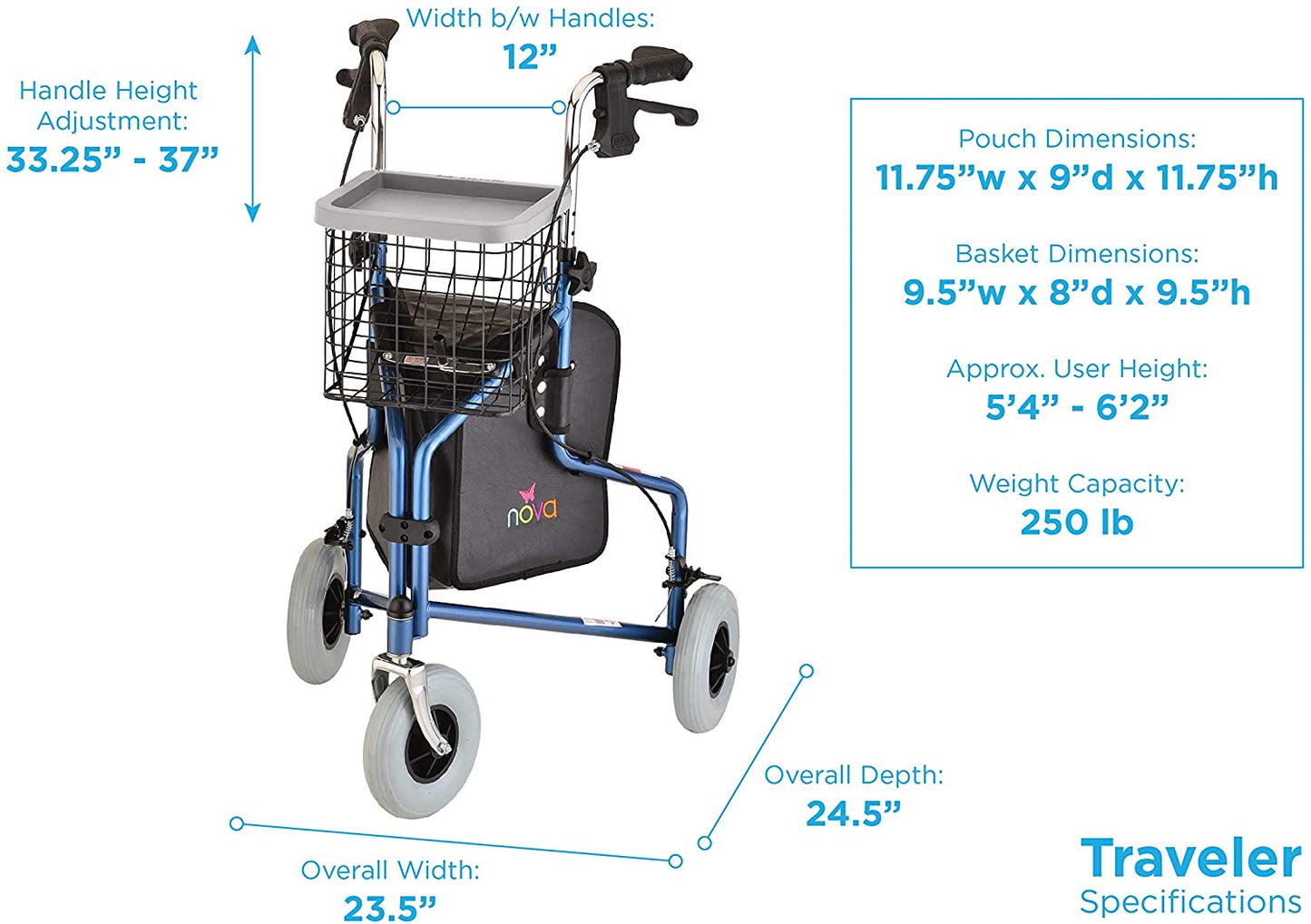 NOVA 3 Wheeled Walker