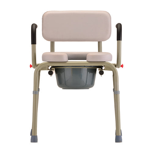 Padded Drop Arm Commode