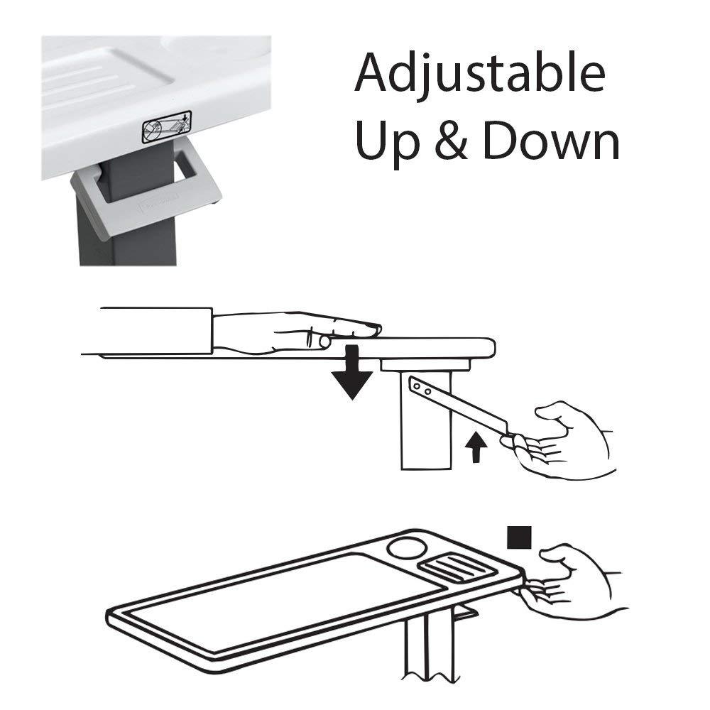 White Overbed Table