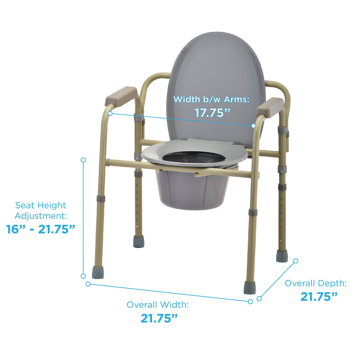 3 in 1 Folding Commode
