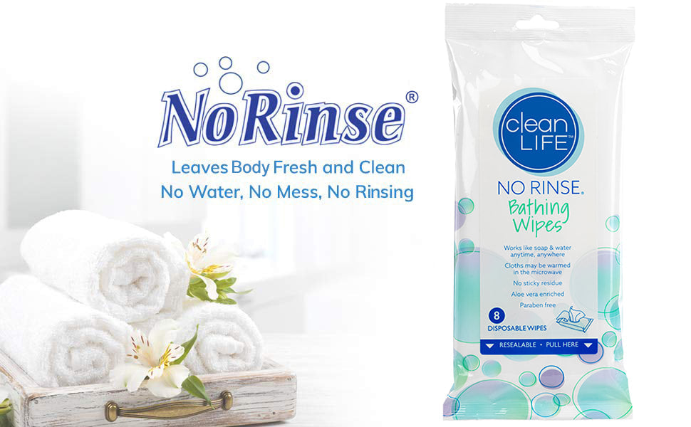 No Rinse Bathing Wipes