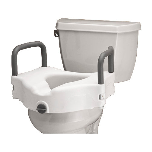 Raised Toilet Seat with Detachable Arms