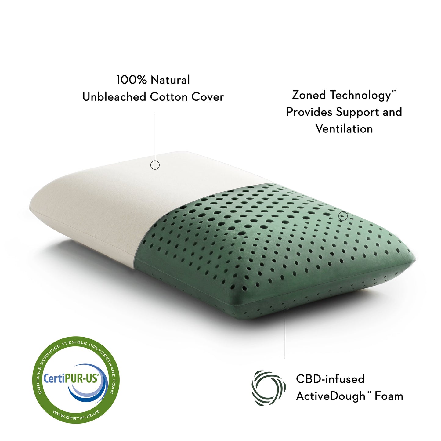 Memory Foam Pillow + CBD Oil
