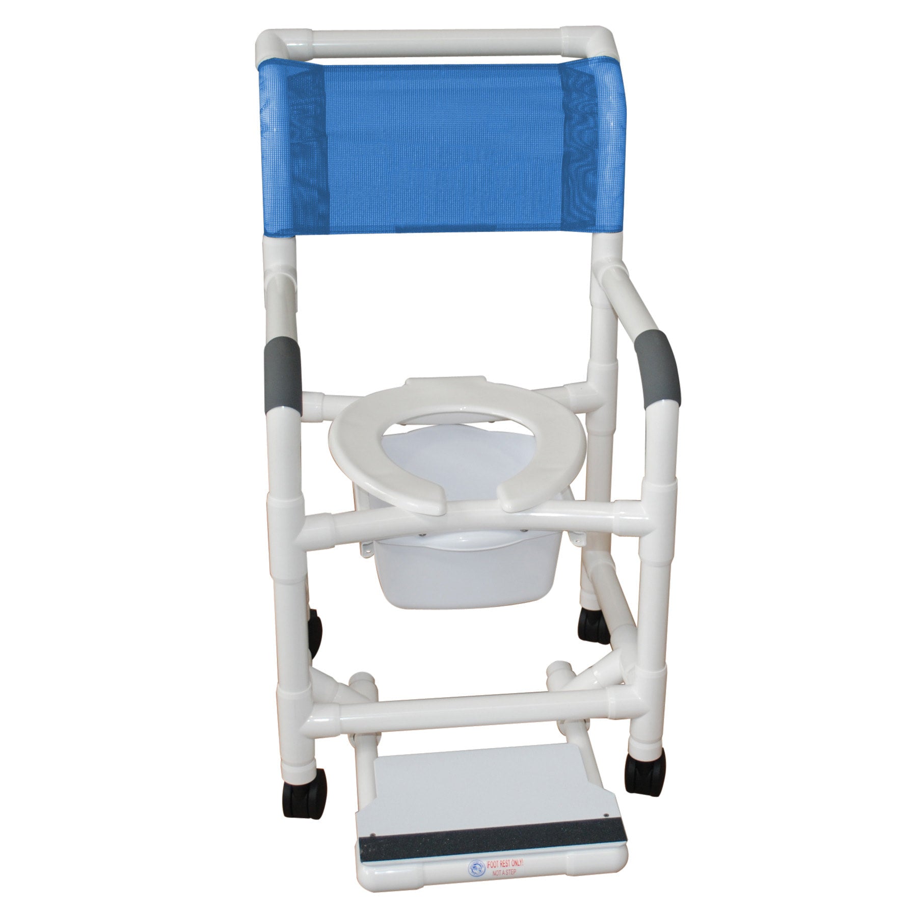 Shower Chair Commode Combo with Foot Rest