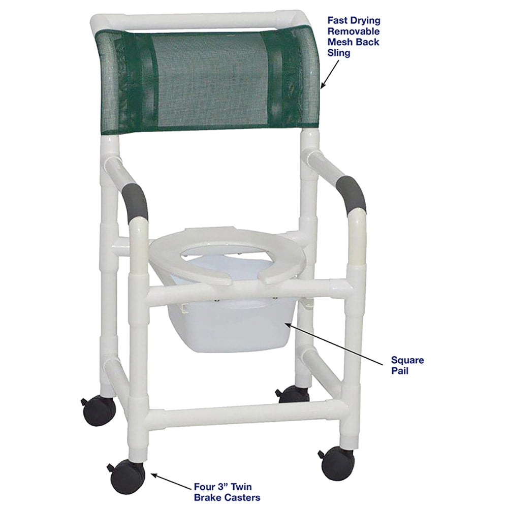Shower Chair with Commode Opening