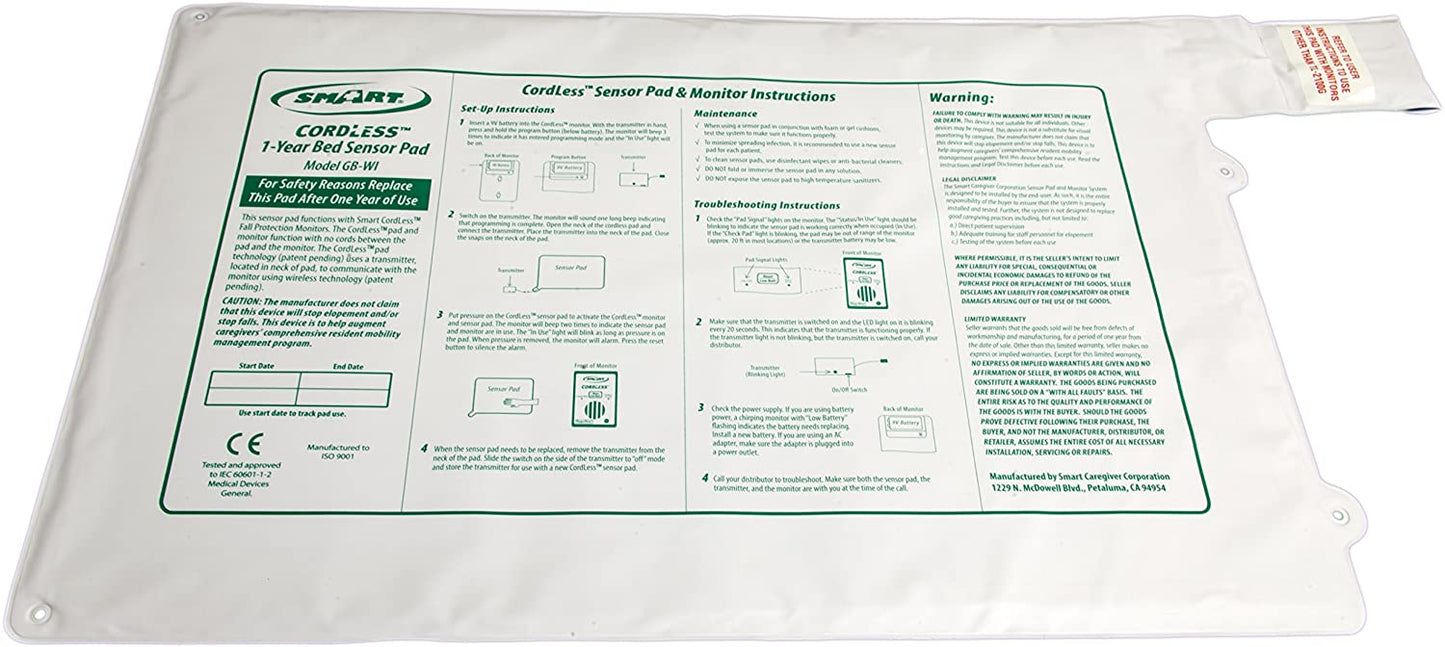 Cordless Bed Pad Alarm