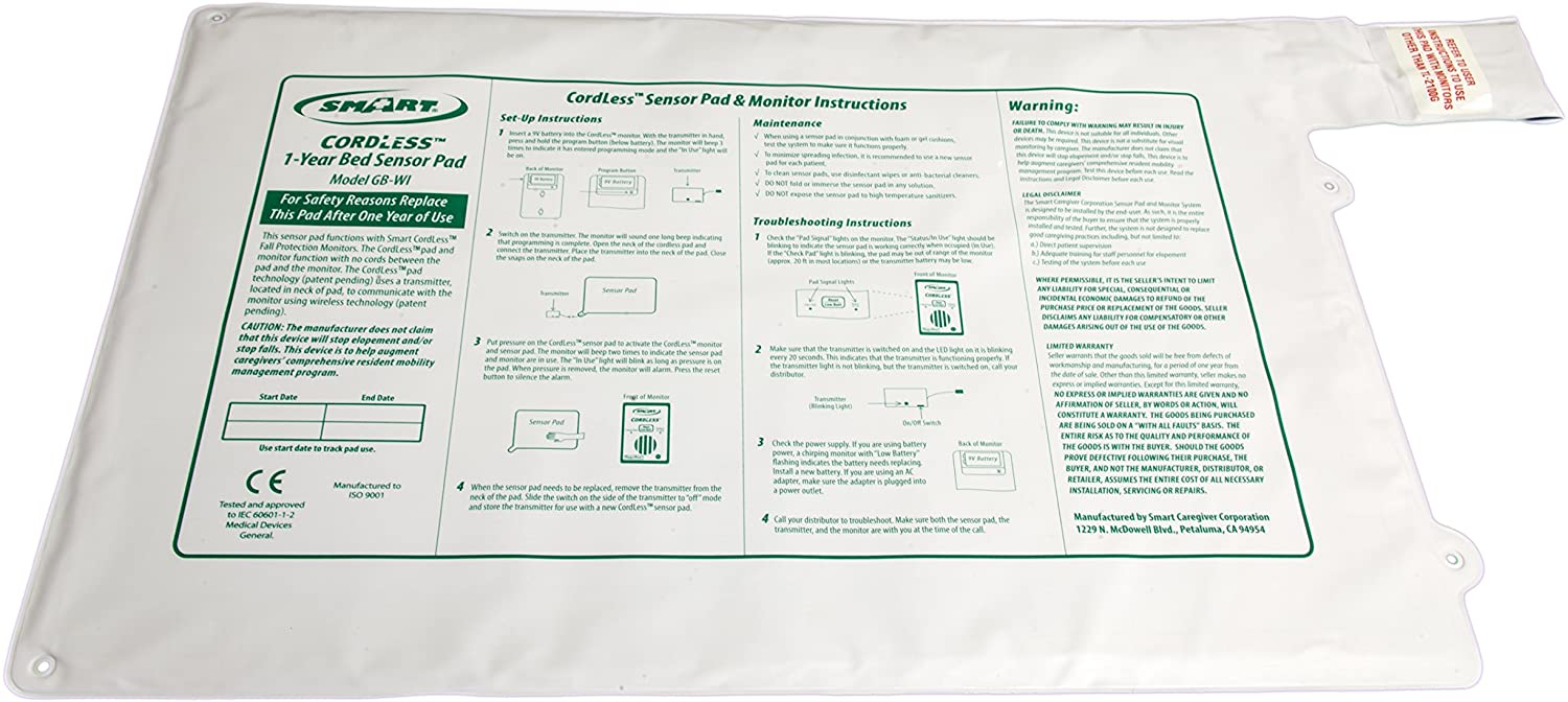 Cordless Bed Pad Alarm