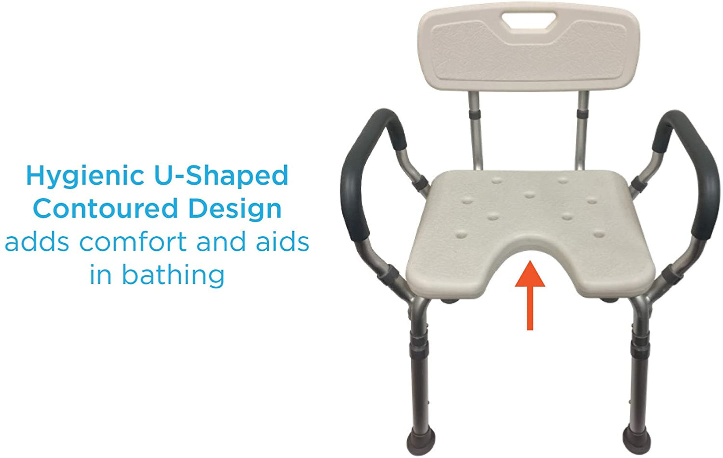 Shower Chair with a Cutout