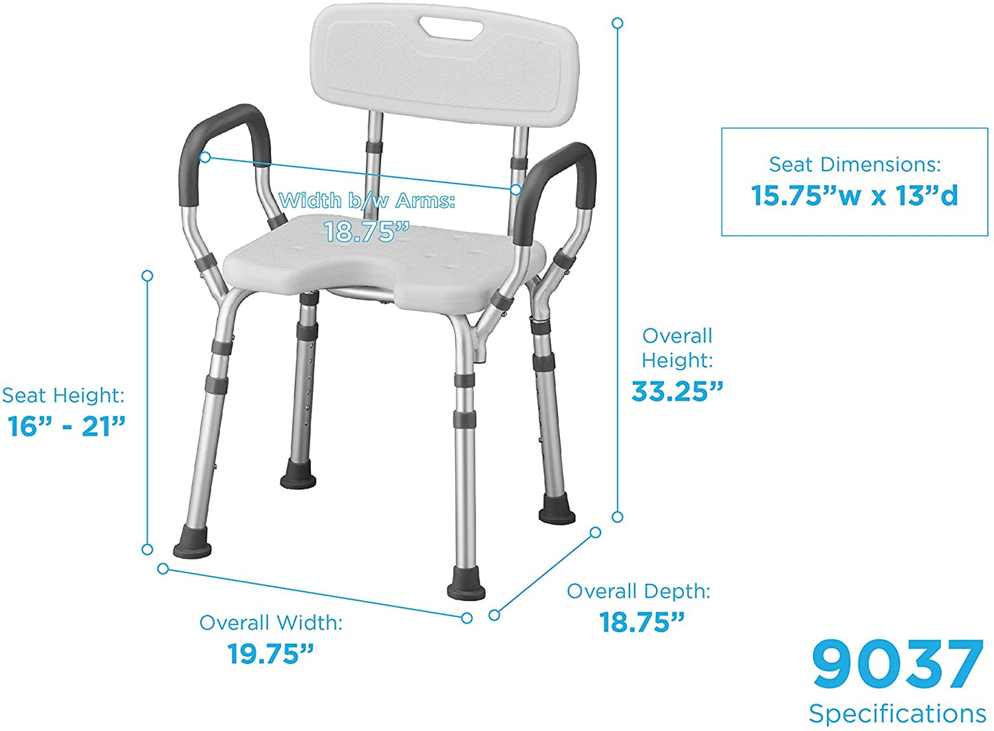 Shower Chair with a Cutout