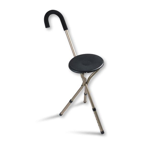 Adjustable Cane with Folding Seat