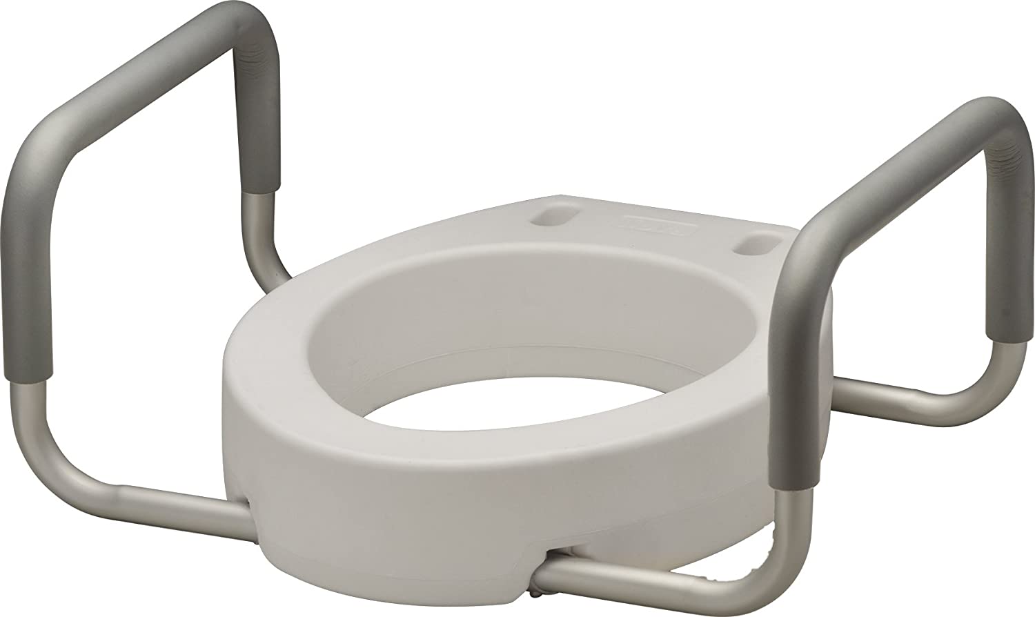 Elongated Toilet Seat Riser with Arms