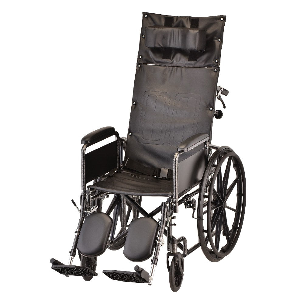Recliner Wheelchair With Contour Headrest