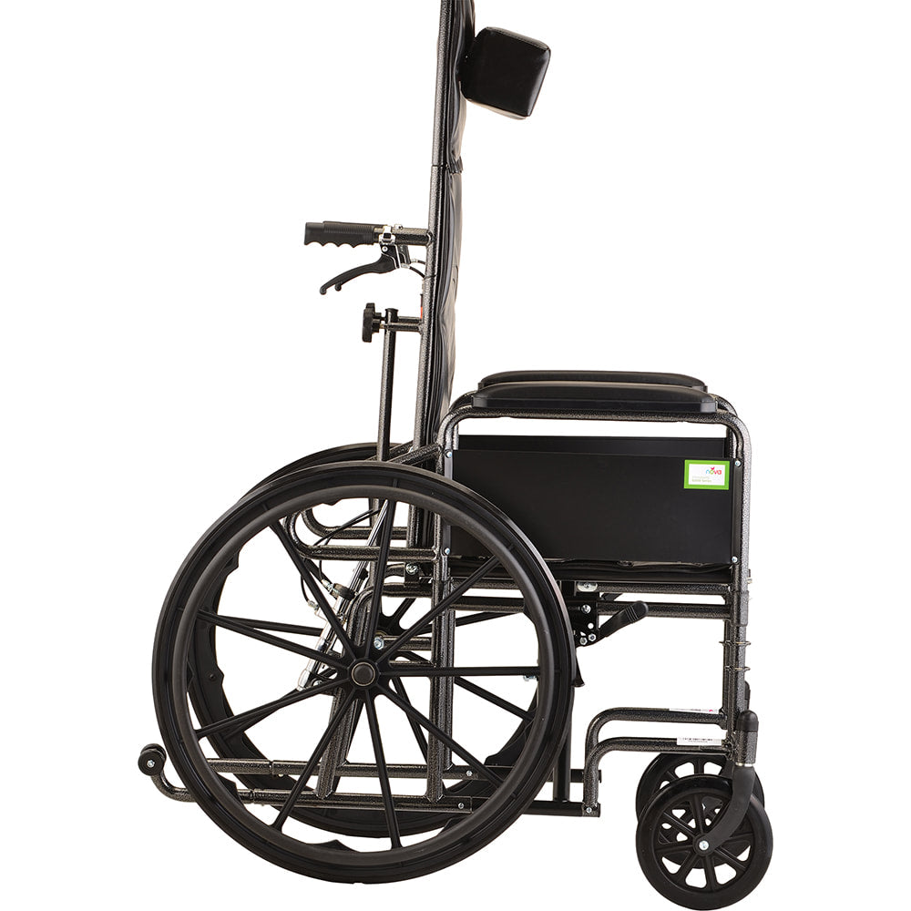 Recliner Wheelchair With Contour Headrest