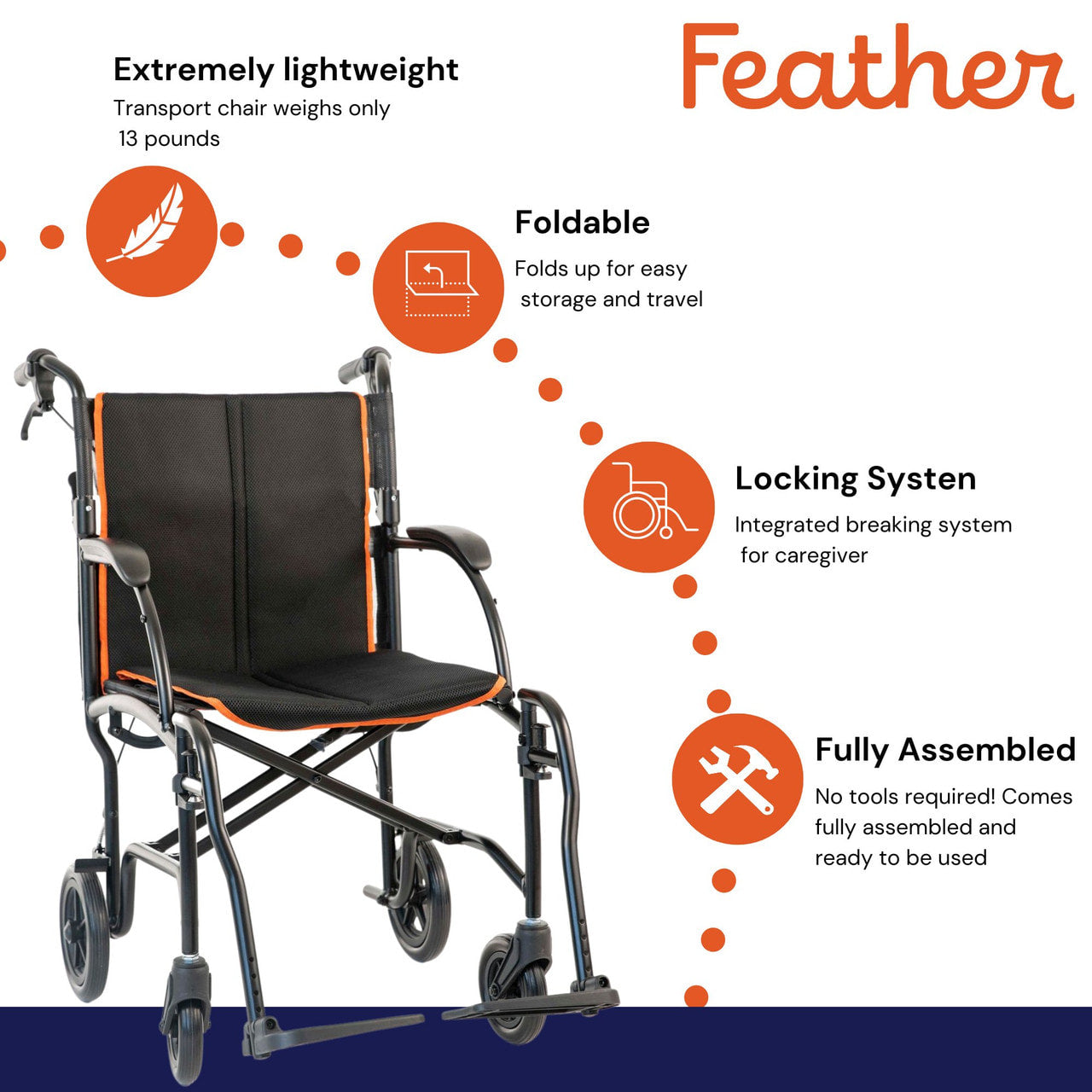 Feather Transport Chair