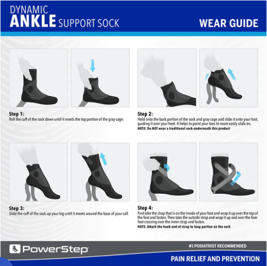 PowerStep Dynamic Ankle Support Sock