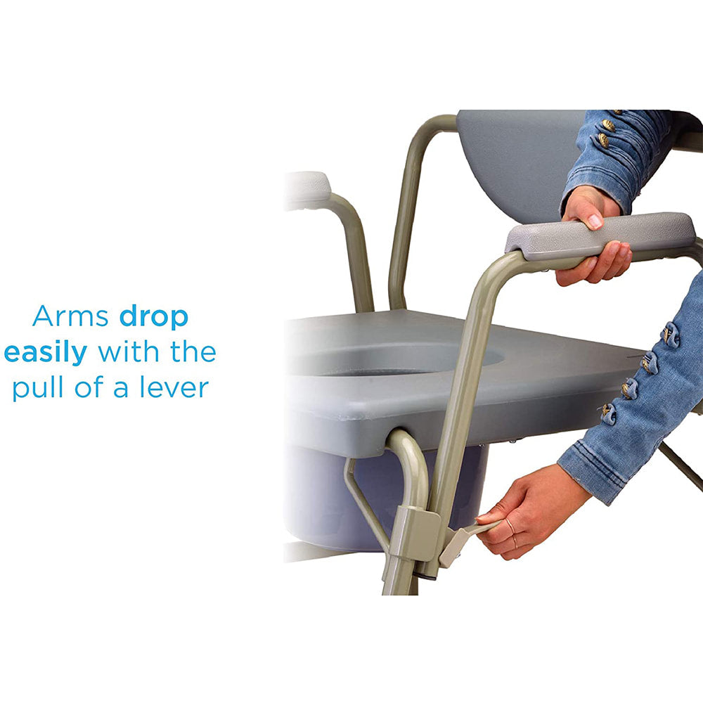 Heavy Duty Drop - Arm Commode