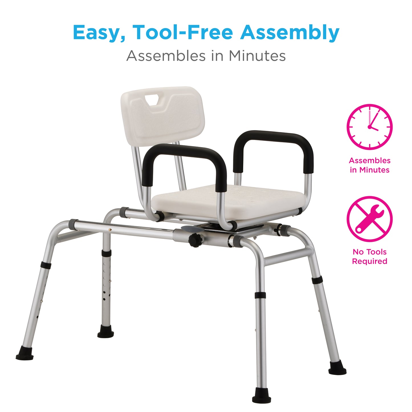 Sliding Swivel Seat Transfer Bench