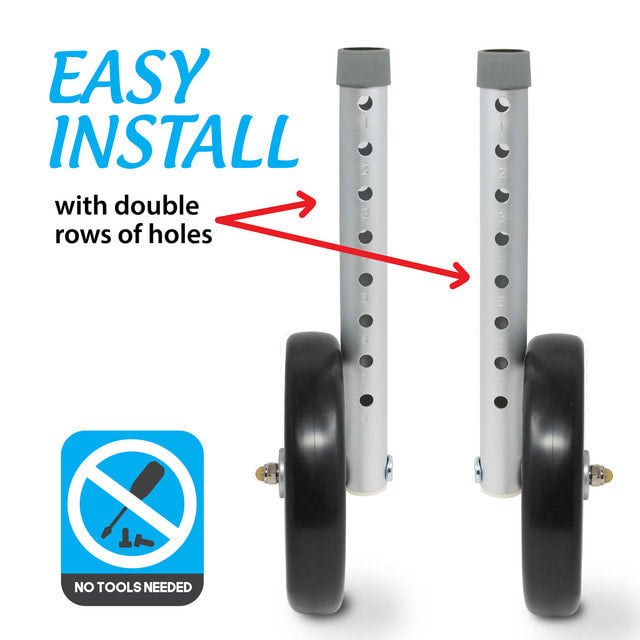 Vortex Universal 7 Inch Walker Replacement Wheels Kit