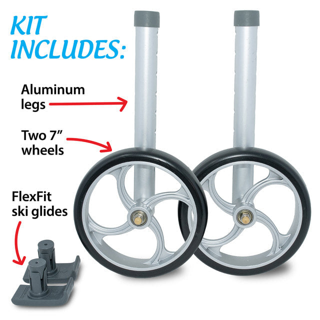 Vortex Universal 7 Inch Walker Replacement Wheels Kit