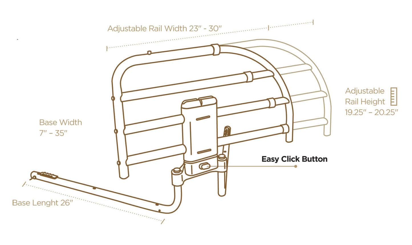 Freedom Click Extendable Bed Rail