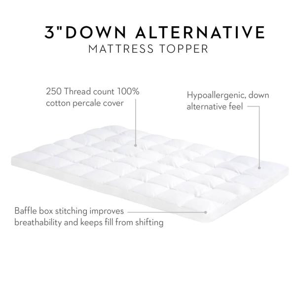 Isolus 3" Down Alternative Mattress Topper